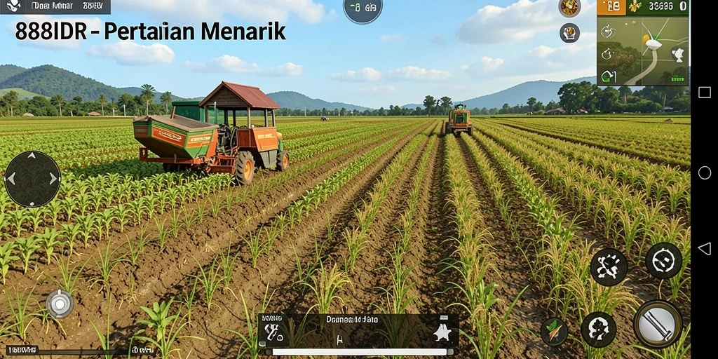 Tampilan gameplay menarik dalam 888IDR dengan aktivitas pertanian.