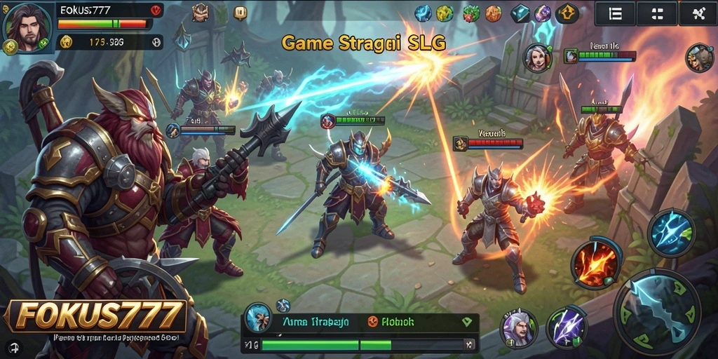 Screenshot utama dari gameplay <strong>FOKUS777</strong> menampilkan aksi pertempuran yang seru.