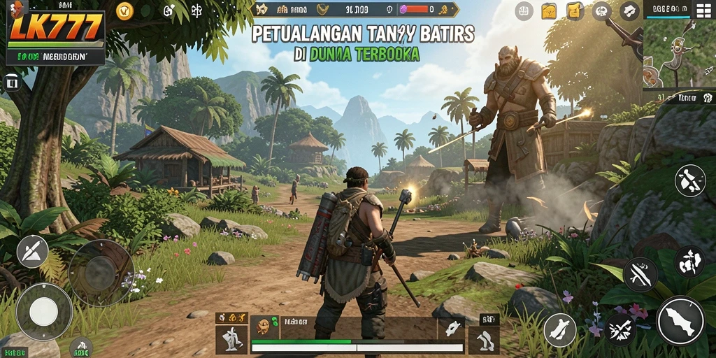 Gambaran gameplay LK777 yang menakjubkan dalam dunia terbuka.