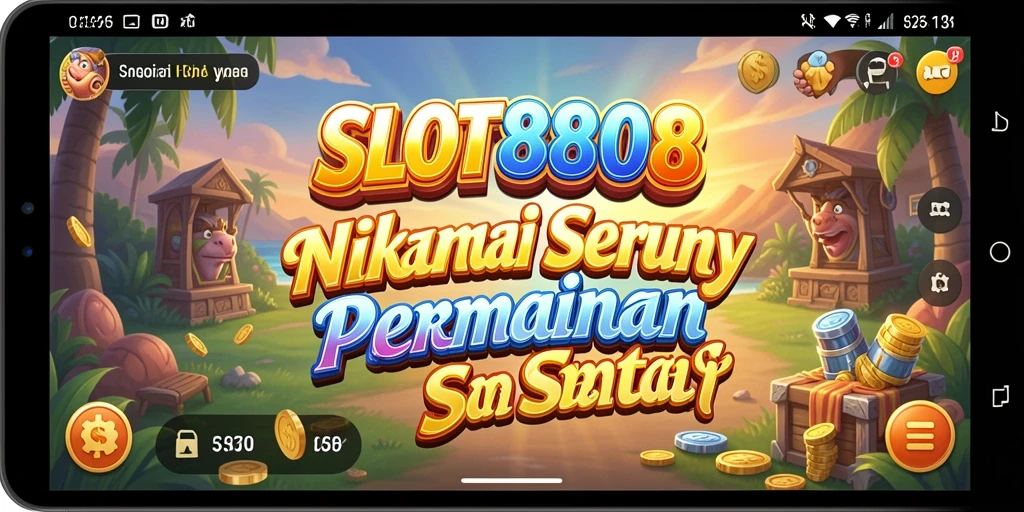 Tampilan gameplay seru dari SLOT8808 yang penuh warna.