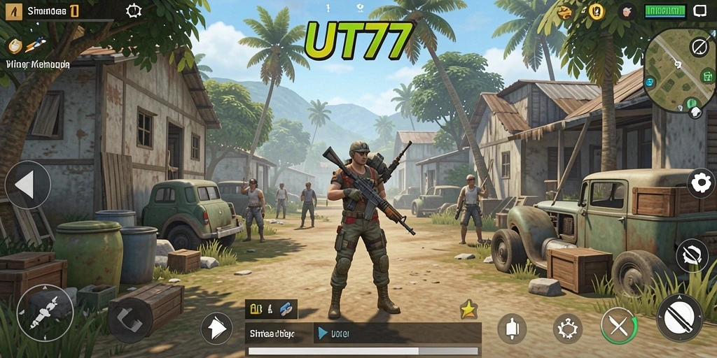 Tampilan gameplay UT77 yang menggambarkan simulasi kehidupan sehari-hari.