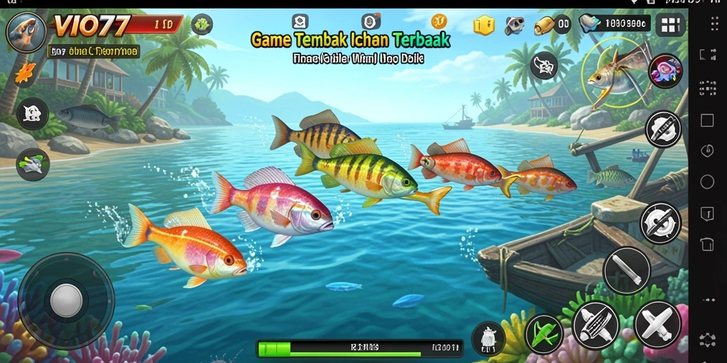 Tangkapan layar menampilkan gameplay seru Tembak Ikan di VIO77.