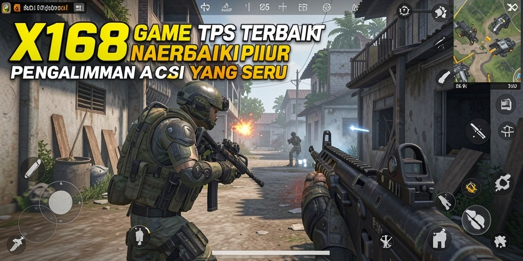 Screenshot dari gameplay X168 yang menampilkan aksi tembak menembak yang intens.