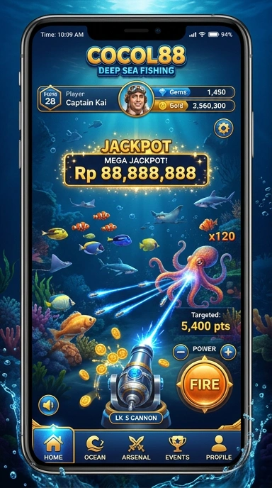 Screenshot aplikasi cocol88 yang menunjukkan daftar kategori.